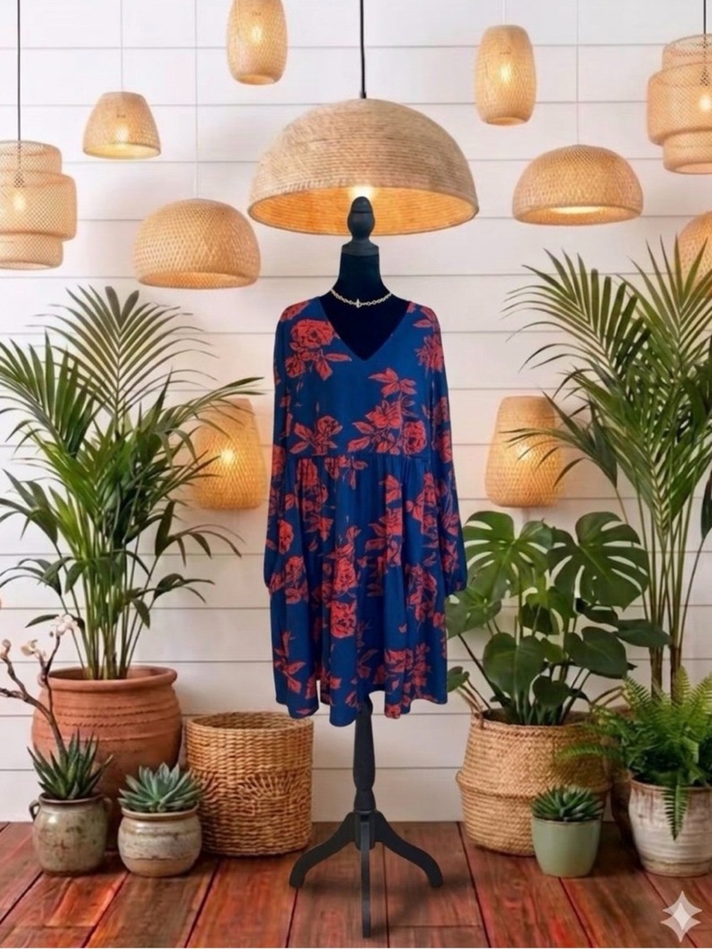 Hawaiian Vibes Tiered Casual & Cozy Dress